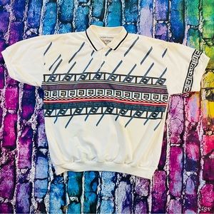 Vintage Xceptions short sleeve Polo Sweatshirt size Large